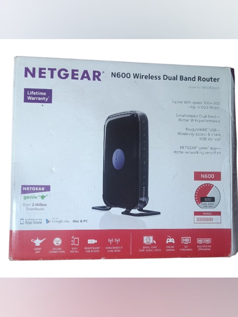 NETGEAR N600 Wireless Router (WNDR3400-100NAS)